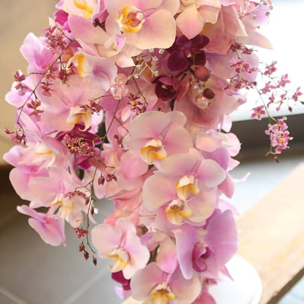 カラーブーケ005-キャスケードスタイル